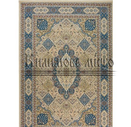 High-density carpet Royal Esfahan-1.5 2602A Cream-Blue - высокое качество по лучшей цене в Украине.